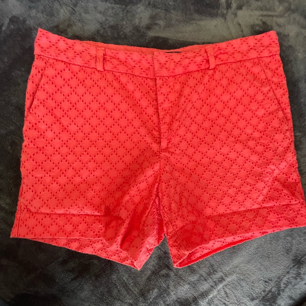 Banana Republic Shorts, size 8, coral eyelet